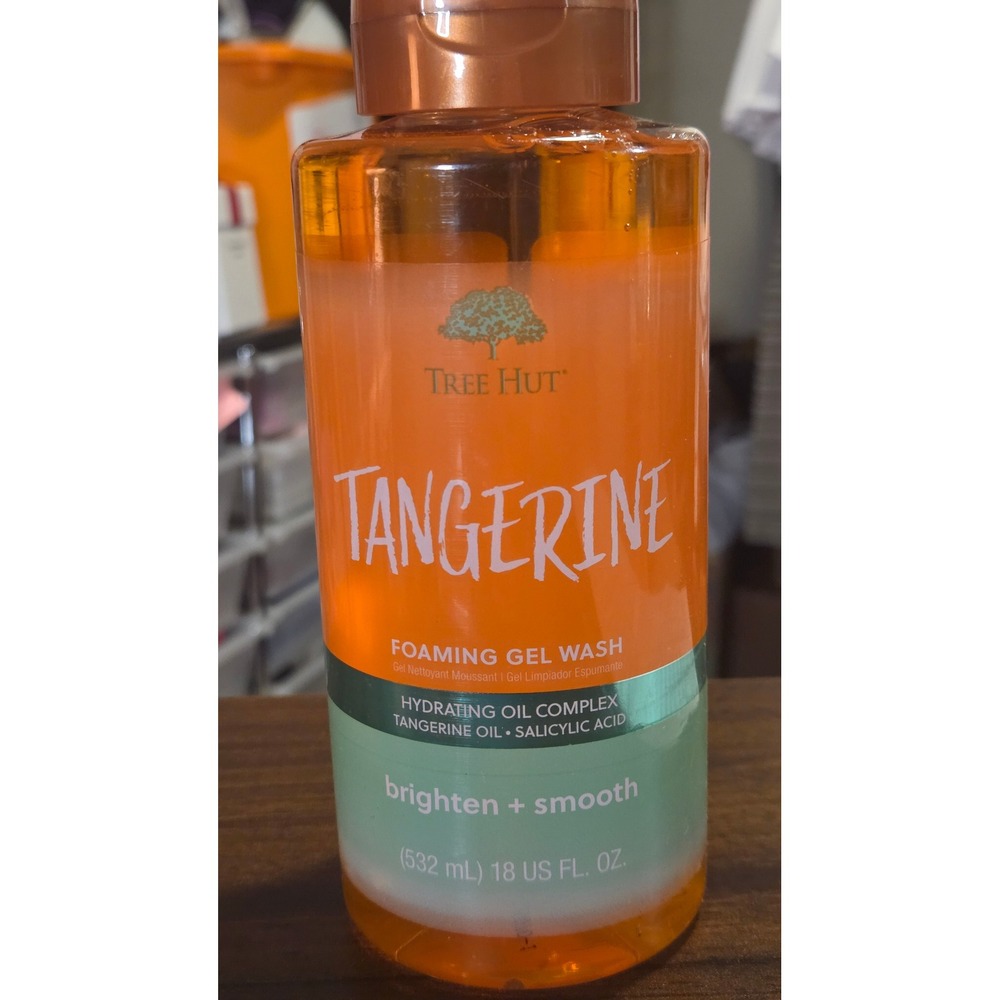 Tree Hut Tangerine Foaming Gel Brighten Smooth Salicylic Acid 18oz Body Wash